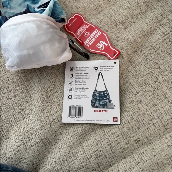 Ocean Tyde Blue and White Bag - Picture 2 of 11